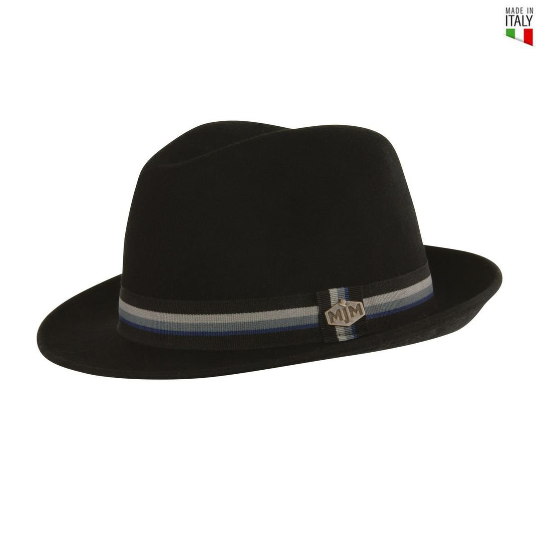 MJM Oscar Trilby Filt Hat Sort - S (56 cm) - Trilby Hat fra MJM Hats hos The Prince Webshop
