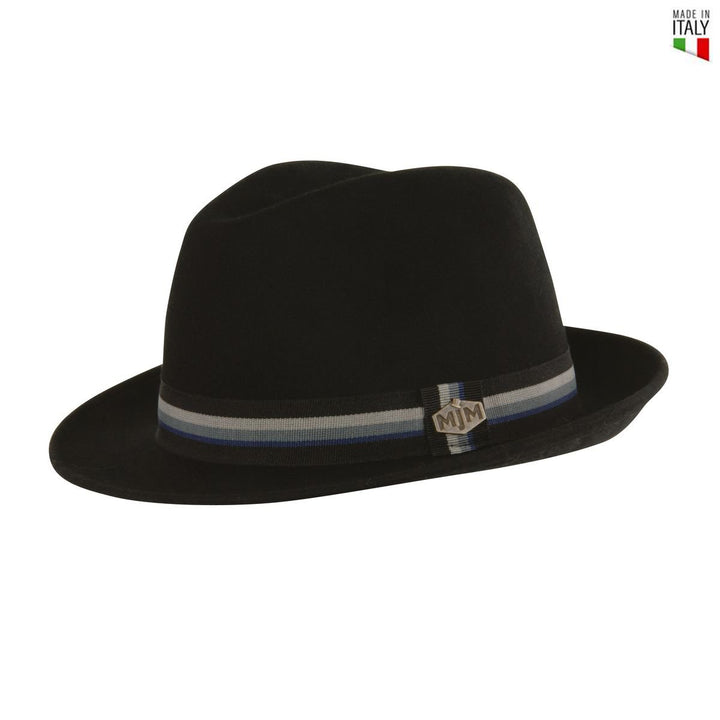 MJM Oscar Trilby Filt Hat Sort - S (56 cm) - Trilby Hat fra MJM Hats hos The Prince Webshop