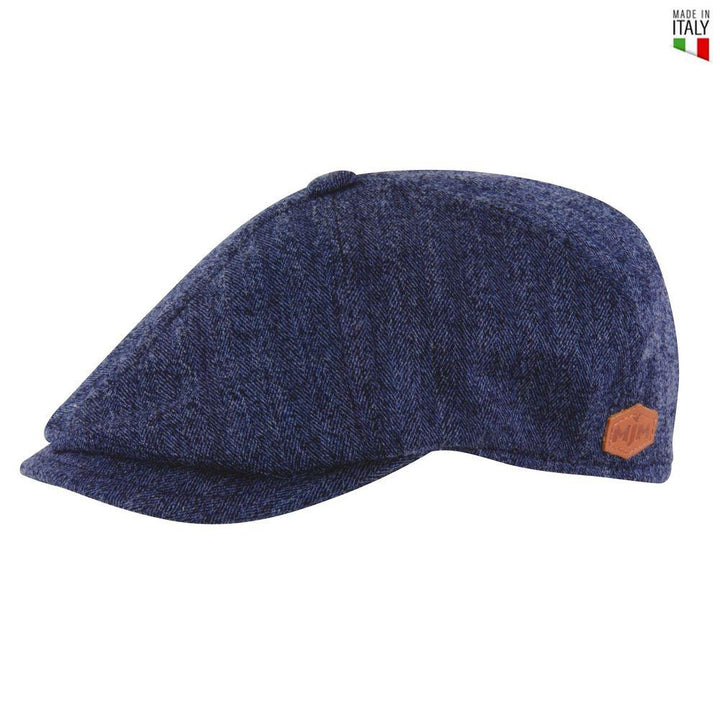 MJM Rebel Sixpence -  Woolmix Blue - Flat Cap fra MJM Hats hos The Prince Webshop