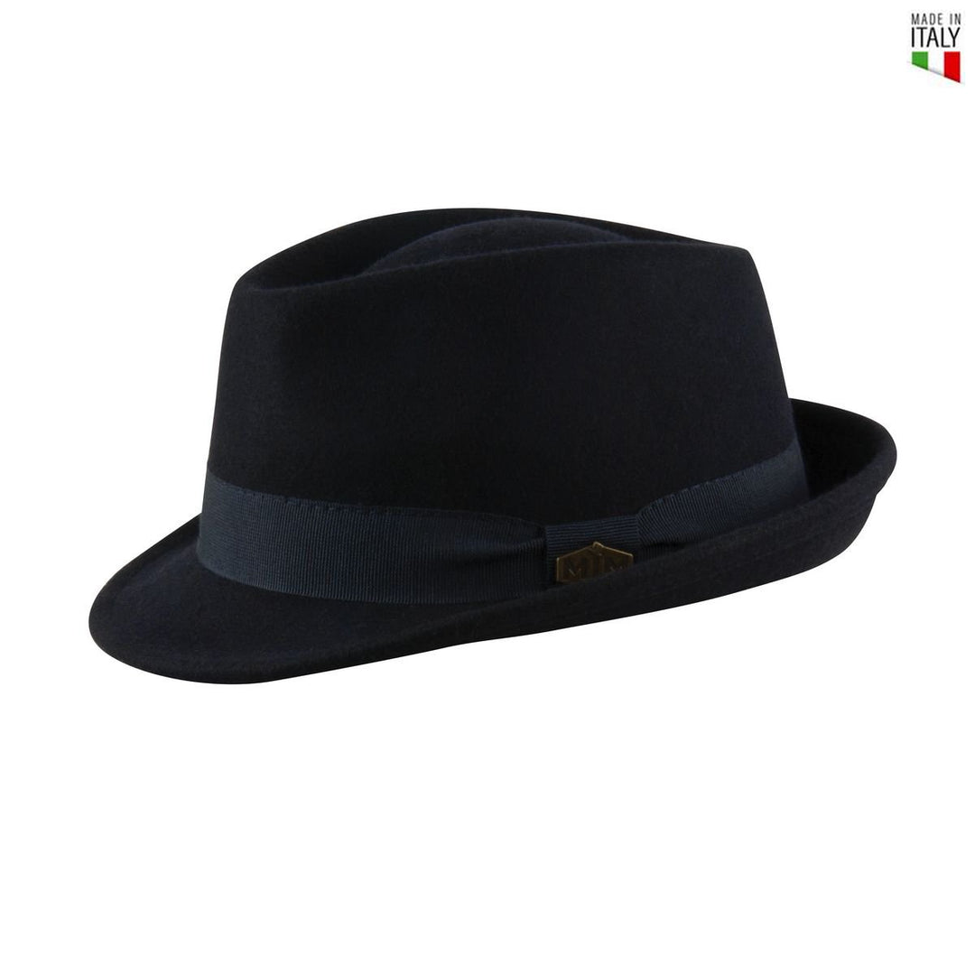 MJM Snap Trilby Filt Hat - Navy - Trilby Hat fra MJM Hats hos The Prince Webshop