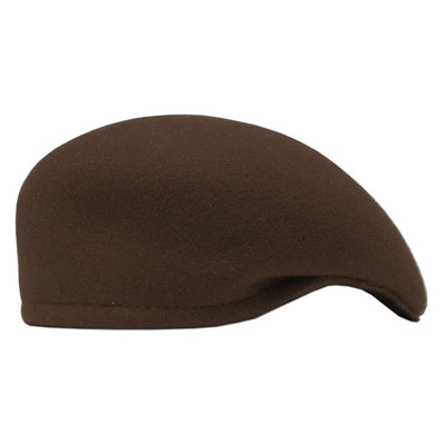 Ethos Dark Brown Wool Felt Ascot - Mørkebrun Sixpence - Flat Cap fra Ethos hos The Prince Webshop