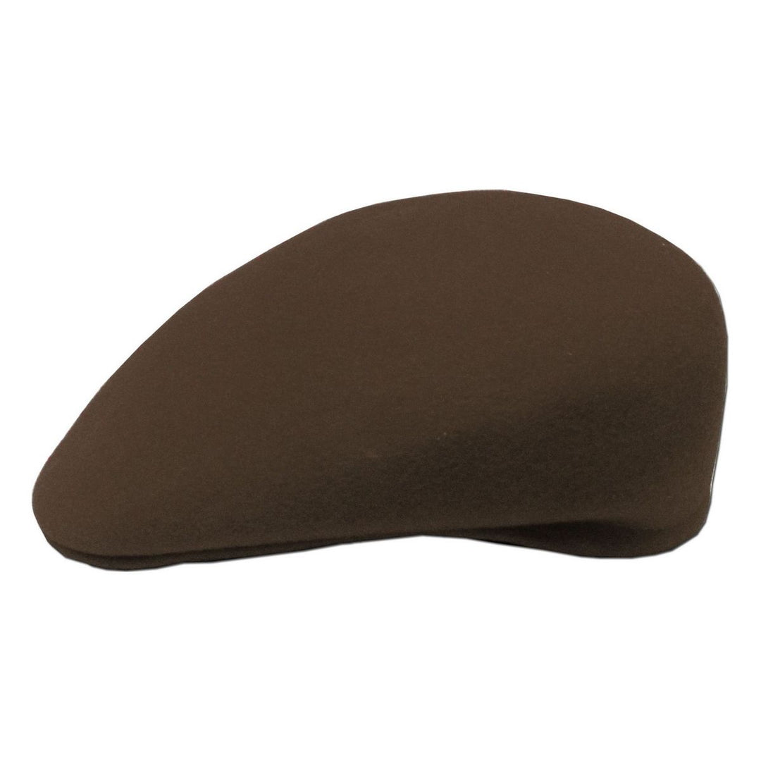 Ethos Dark Brown Wool Felt Ascot - Mørkebrun Sixpence - Flat Cap fra Ethos hos The Prince Webshop