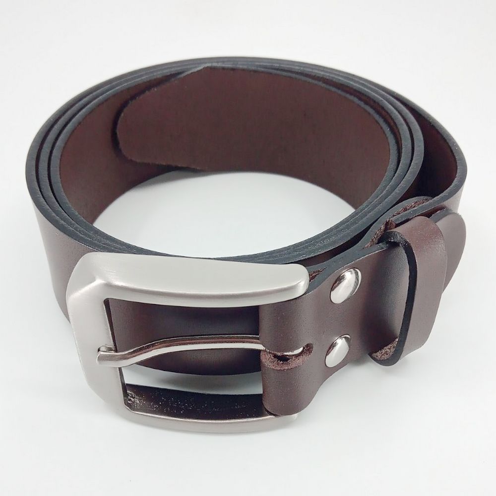 Læder Bælte - Fred - Mørkebrunt - Bælte fra The Leather Belt Co. hos The Prince Webshop