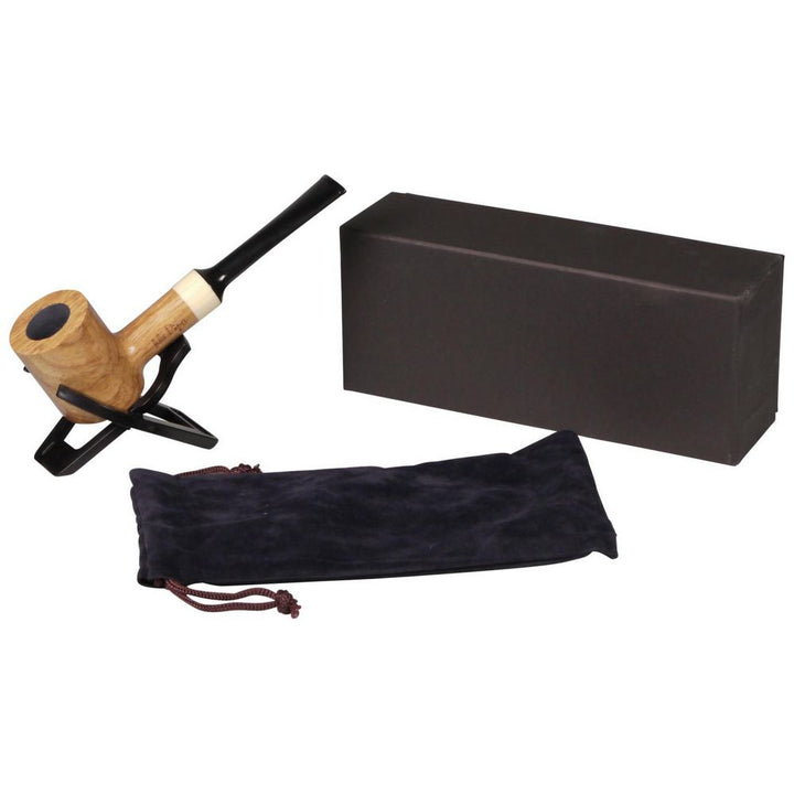 Mr. Pipe Pibe Natur Redwood Lige inkl. Stand - Pibe fra Mr. Pipe hos The Prince Webshop