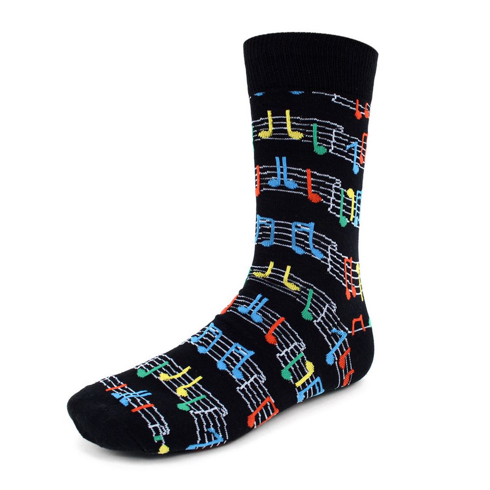 Colorful Music Sheet Novelty Socks - Sjove Strømper - Herre Strømper fra Parquet hos The Prince Webshop