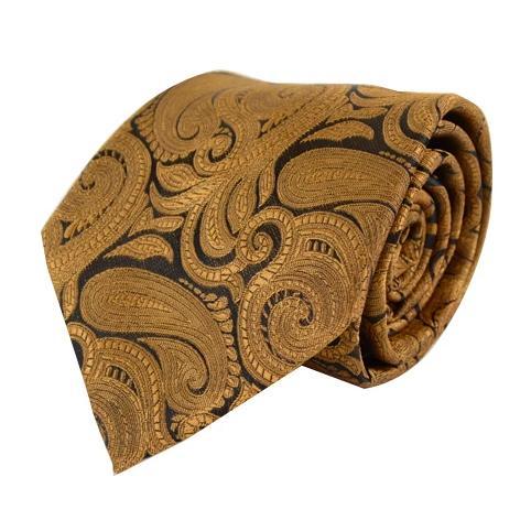 Paisley Slips i Guld - Slips fra Laurant Bennet Milano hos The Prince Webshop