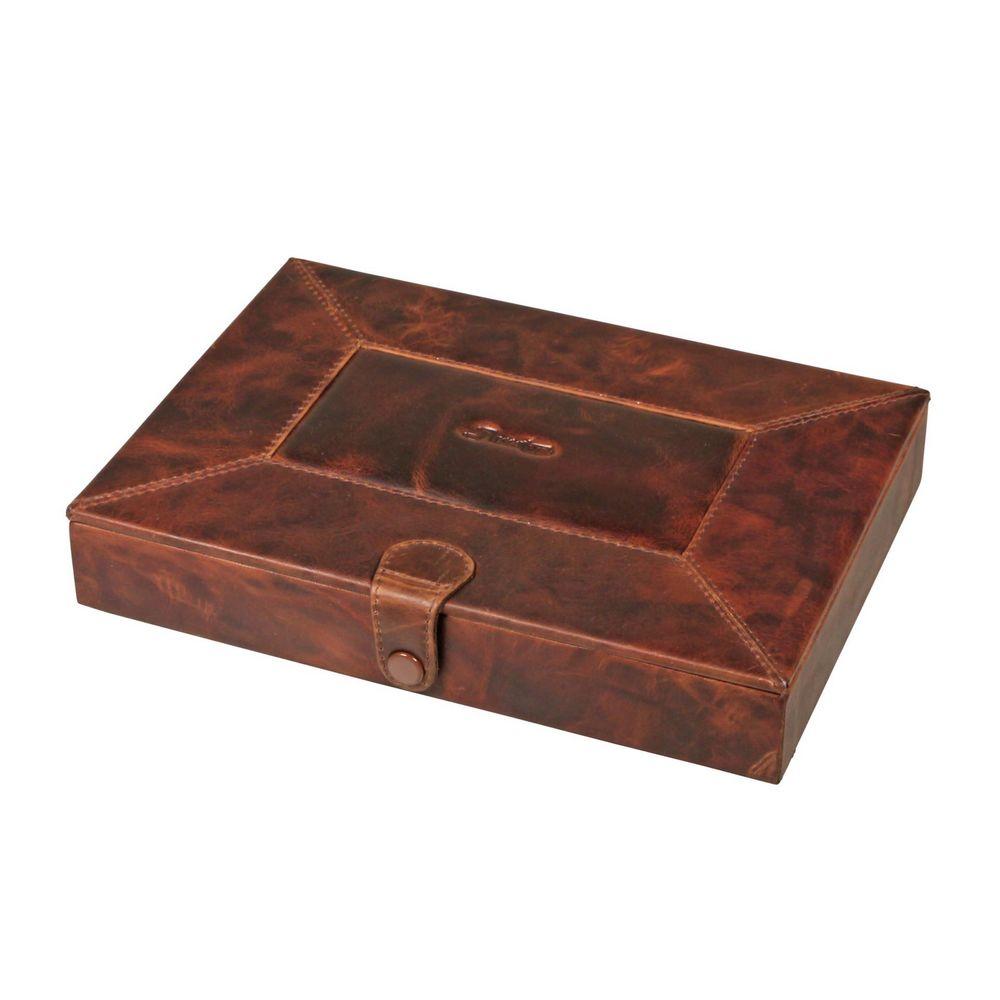 Passatore Humidor til 8-10 Cigarer i Brunt Antik Læder - Cigar Humidor fra Passatore hos The Prince Webshop
