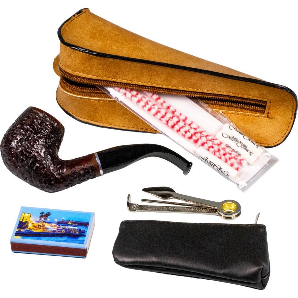 JEAN CLAUDE Pibe Begynder Sæt - Bent Sandblasted - Pibe fra Jean Claude hos The Prince Webshop