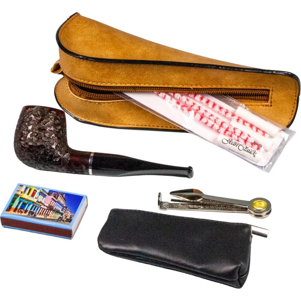 JEAN CLAUDE Pibe Begynder Sæt - Straight Sandblasted - Pibe fra Jean Claude hos The Prince Webshop