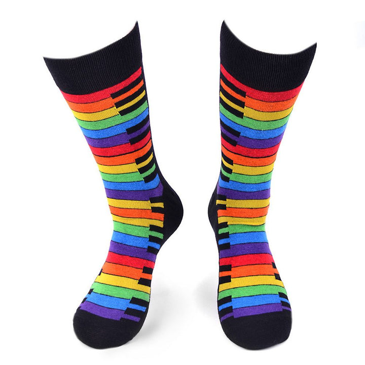 Rainbow Keyboard Socks - Sjove Strømper - Herre Strømper fra Parquet hos The Prince Webshop