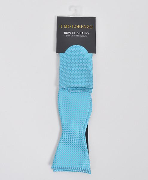 Selvbinder Butterfly og Lommeklud - Absolut Turquoise - Butterfly & Lommeklud Sæt fra Umo Lorenzo hos The Prince Webshop