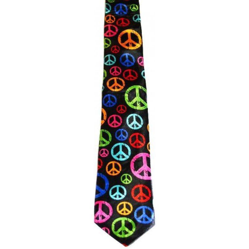 Slips Slim Line Kulørte Peace Tegn - Slips fra ZAPP hos The Prince Webshop