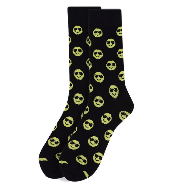 Smiley Face Novelty Socks - Sjove Strømper - Herre Strømper fra Parquet hos The Prince Webshop