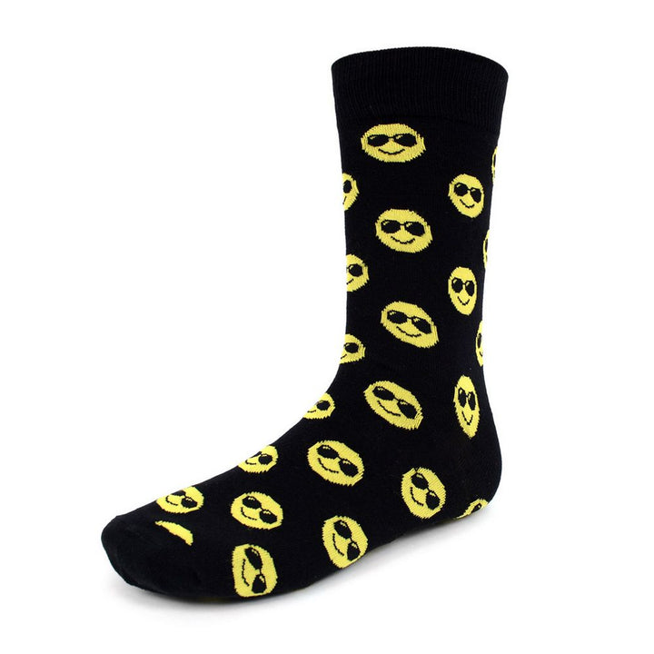 Smiley Face Novelty Socks - Sjove Strømper - Herre Strømper fra Parquet hos The Prince Webshop