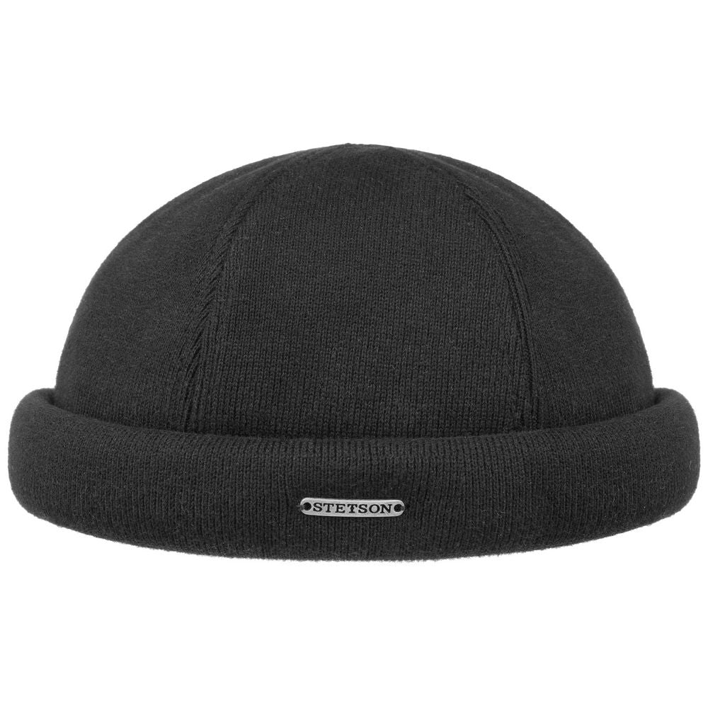 Stetson Black Docker-keps/mössa i stickad bomull - Docker-keps från Stetson på The Prince Webshop