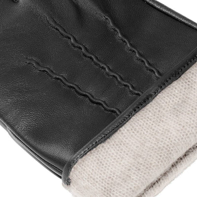 James Hawk Classic Leather Gloves - Sorte Handsker - Handsker fra James Hawk hos The Prince Webshop