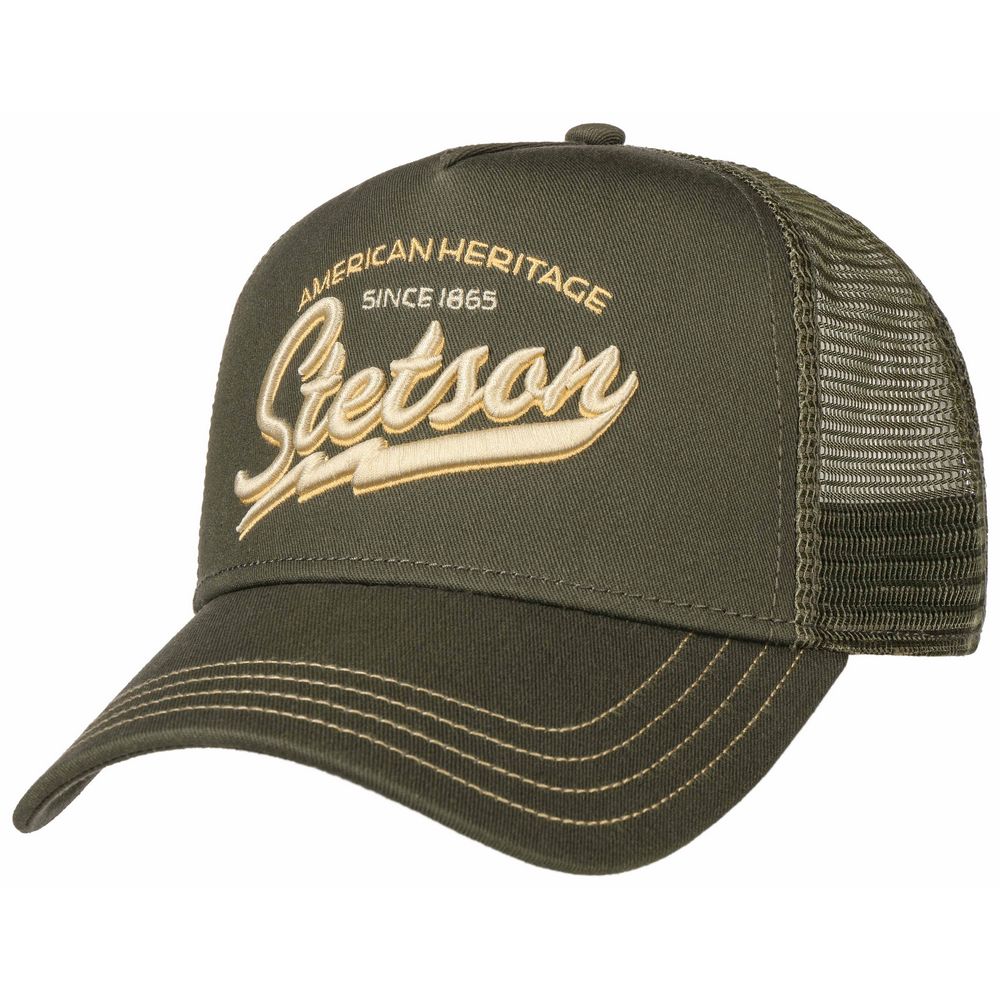 Stetson Trucker Cap American Heritage Classic Oliven - Baseball Cap fra Stetson hos The Prince Webshop