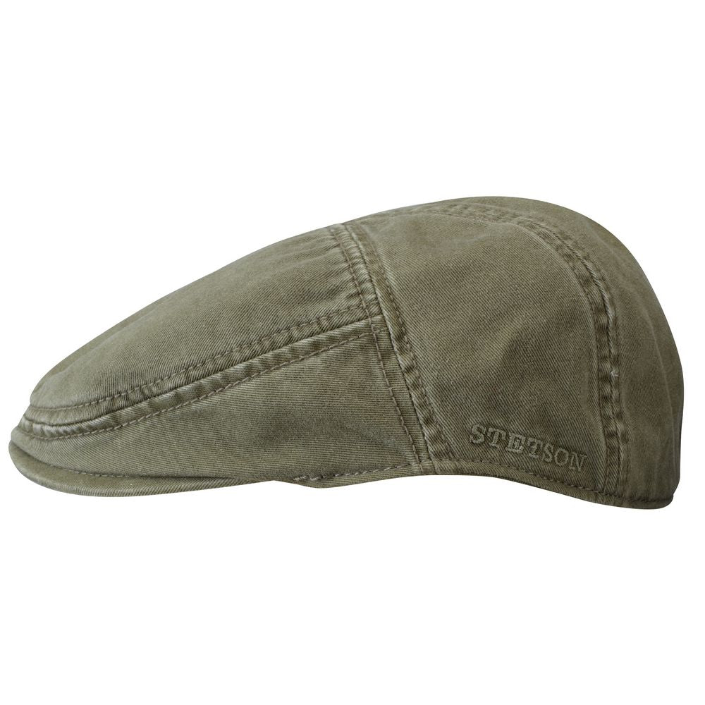 Stetson Ivy Cap Cotton - Grøn Bomulds Sixpence - Flat Cap fra Stetson hos The Prince Webshop