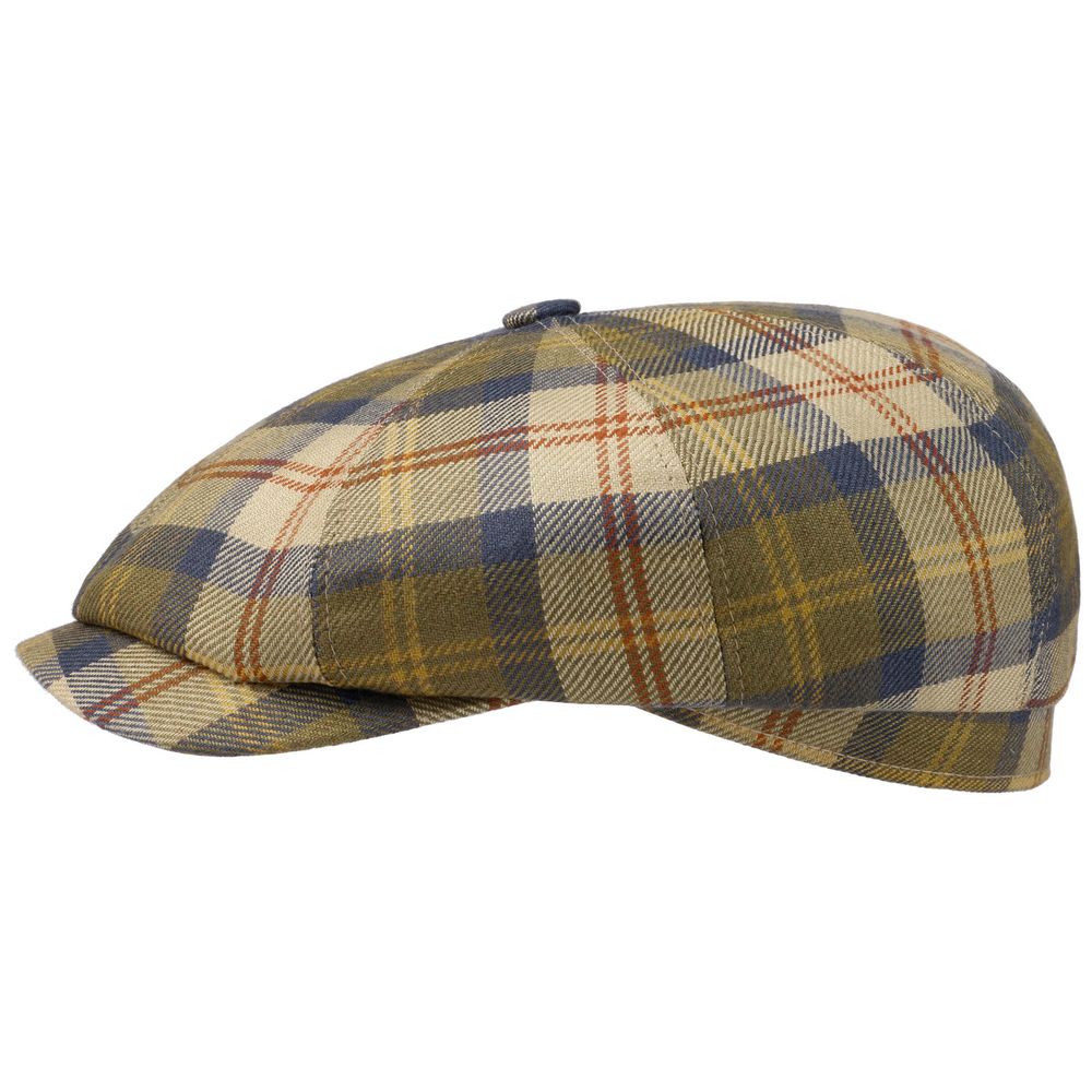 Stetson Hatteras Wool Silk Plaid Check - Flat Cap fra Stetson hos The Prince Webshop