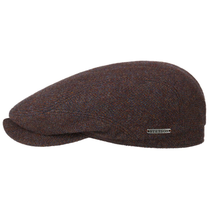 Stetson Driver Cap Wool Bordeaux-meleret Herringbone - Flat Cap fra Stetson hos The Prince Webshop