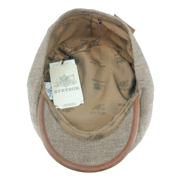 Stetson Driver Cap model KENT brunt linned - Flat Cap fra Stetson hos The Prince Webshop