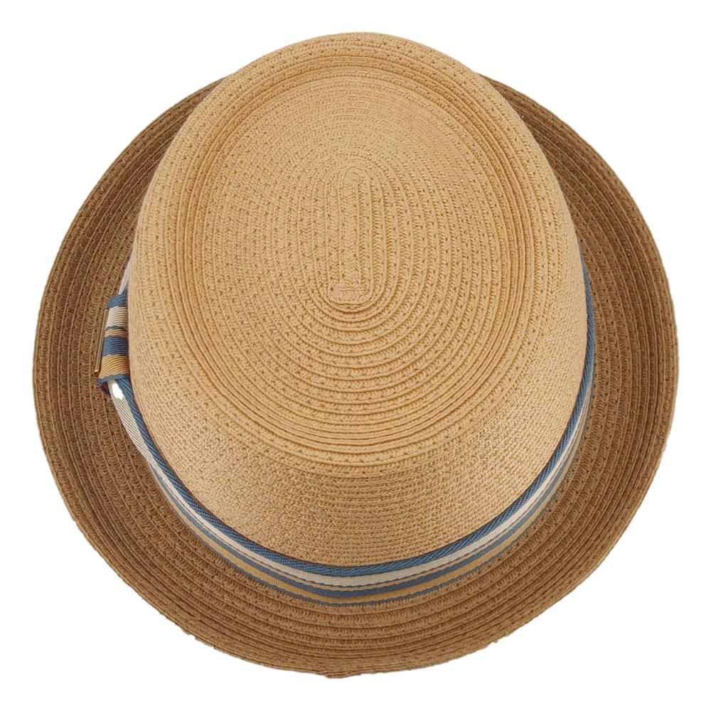 Stetson Porkpie Toyo Sommerhat - Natur/Biscotto - Hat fra Stetson hos The Prince Webshop