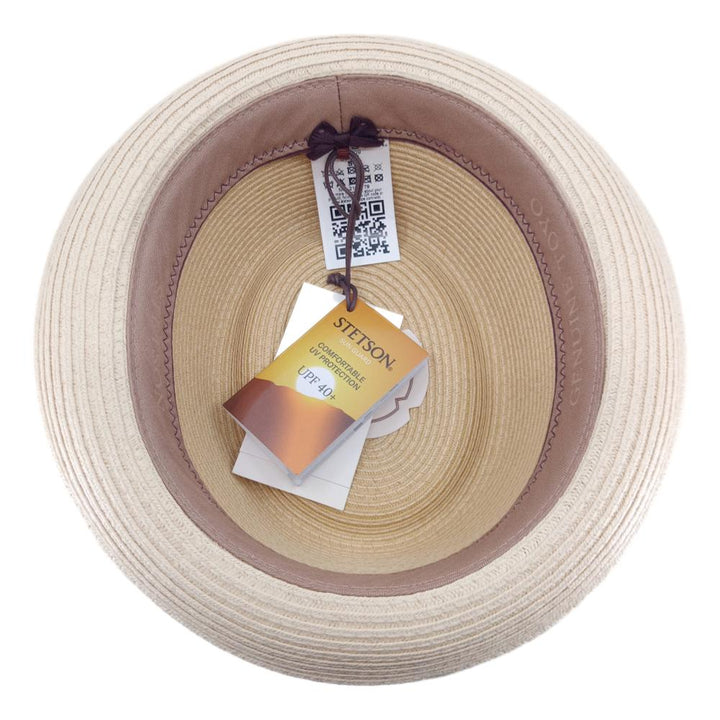 Stetson Porkpie Toyo Sommerhat - Natur - Hat fra Stetson hos The Prince Webshop