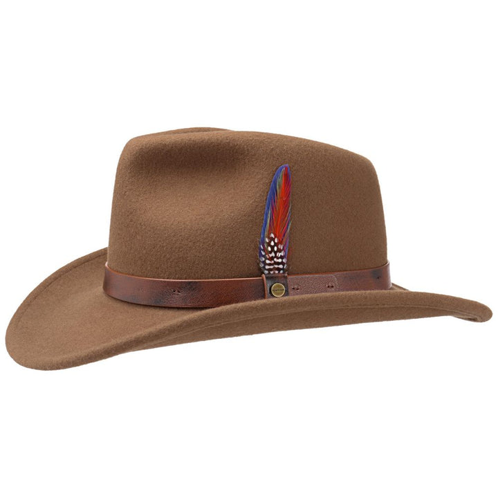 Stetson Aussie Western Woolfelt Hat - Brun - Western Hat fra Stetson hos The Prince Webshop