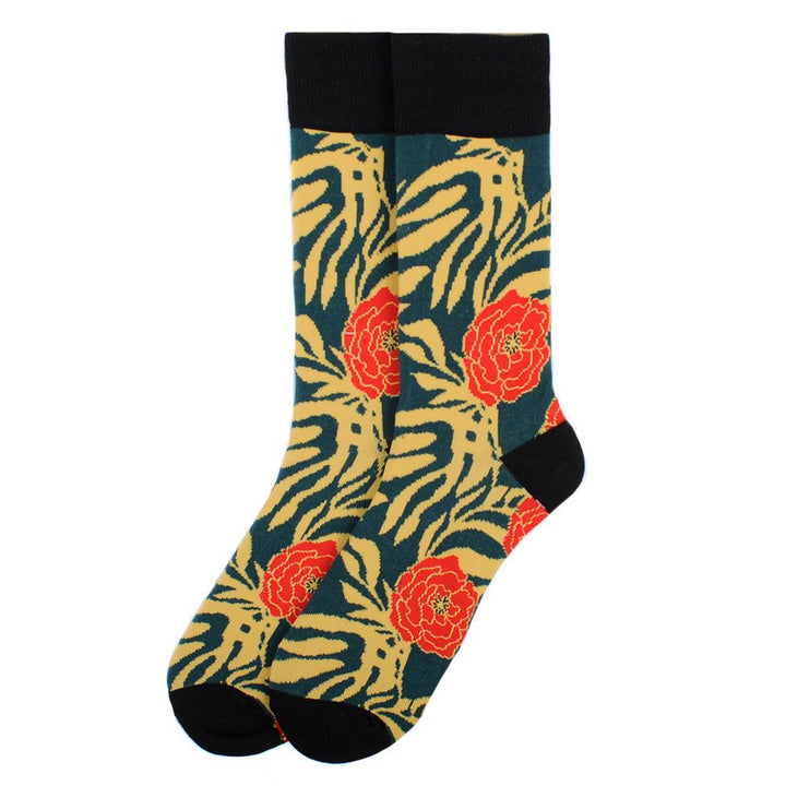 Tropical Flowers Novelty Socks - Sjove Strømper - Herre Strømper fra Parquet hos The Prince Webshop