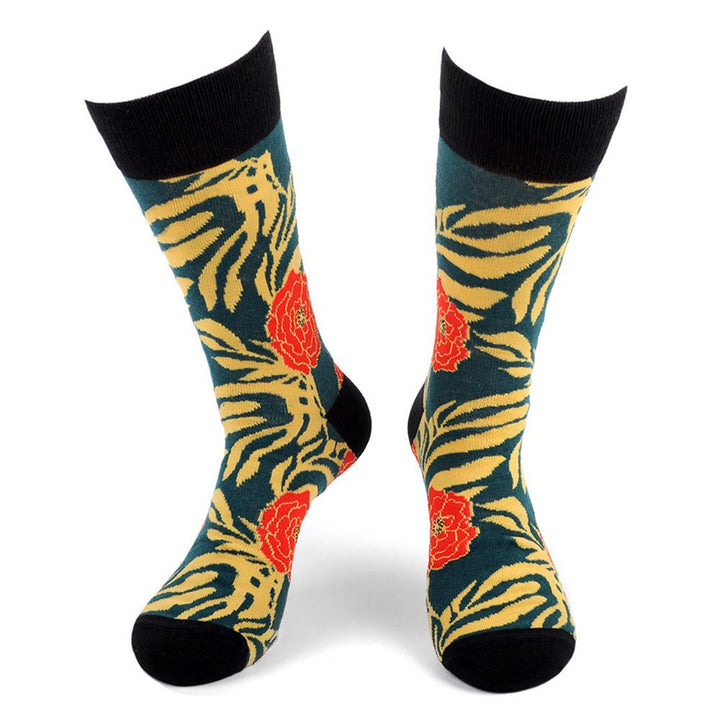 Tropical Flowers Novelty Socks - Sjove Strømper - Herre Strømper fra Parquet hos The Prince Webshop