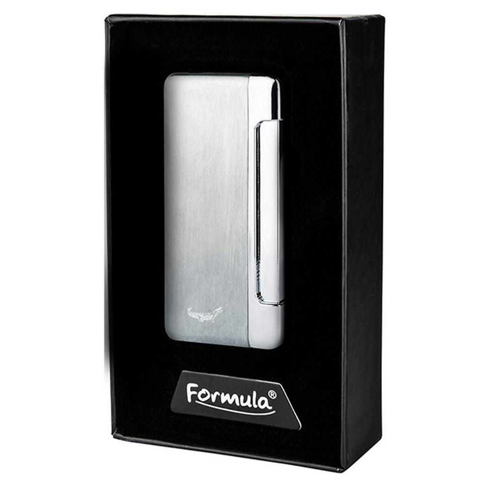 Formula Crocodile Power Single Jet Lighter - Sølv - Lighter fra Formula hos The Prince Webshop