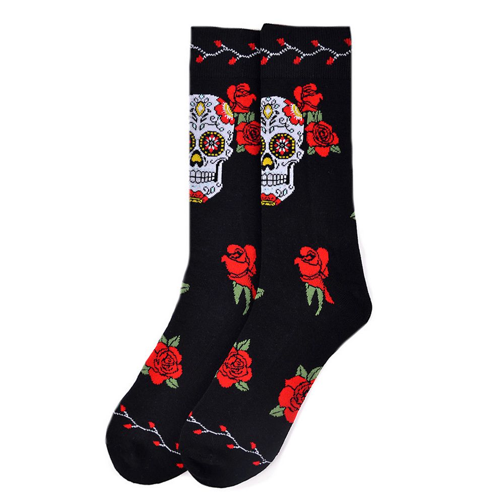 Sugar Skull Novelty Socks - Sjove Strømper - Herre Strømper fra Parquet hos The Prince Webshop