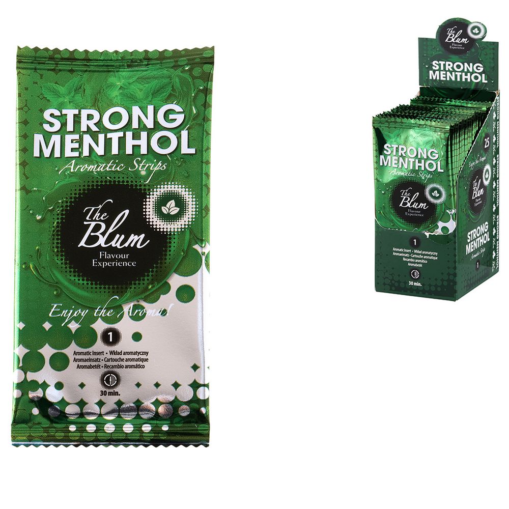25 Stk The Blum Strong Menthol Aroma Kort - Aroma Kort fra The Blum hos The Prince Webshop