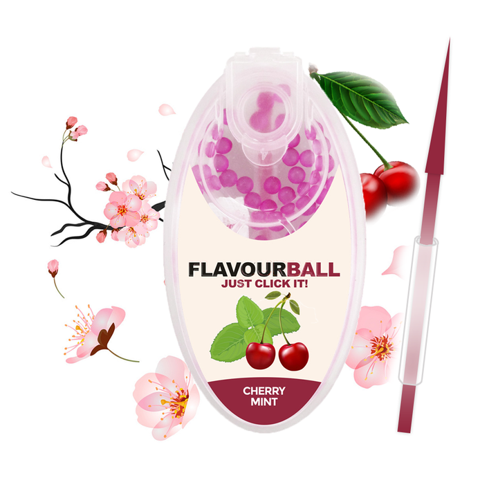 100 stk Cherry Mint Flavour Balls i Pod - Aroma Kugler fra FLAVOUR BALLS hos The Prince Webshop