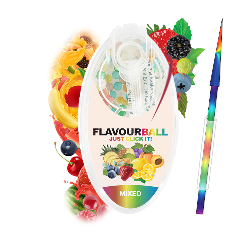 100 stk Mixed Flavour Balls i Pod - Aroma Kugler fra FLAVOUR BALLS hos The Prince Webshop