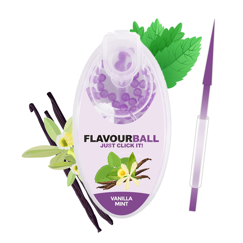 100 stk Vanilla Mint Flavour Balls i Pod - Aroma Kugler fra FLAVOUR BALLS hos The Prince Webshop