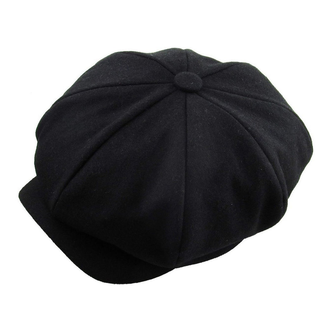 Ethos Black Newsboy - Sort Mælkedrenge Hat - Hat fra Ethos hos The Prince Webshop