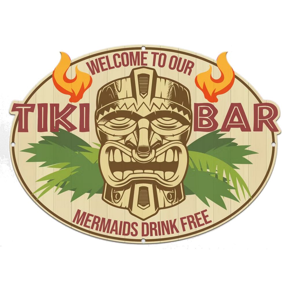 Retroworld Metalskilt TIKI BAR - Metalskilt fra Retroworld hos The Prince Webshop