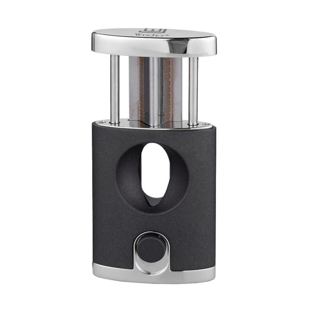 Winjet Cigar Cutter V Cut Grey Chrome - Cigar Klipper fra Winjet hos The Prince Webshop