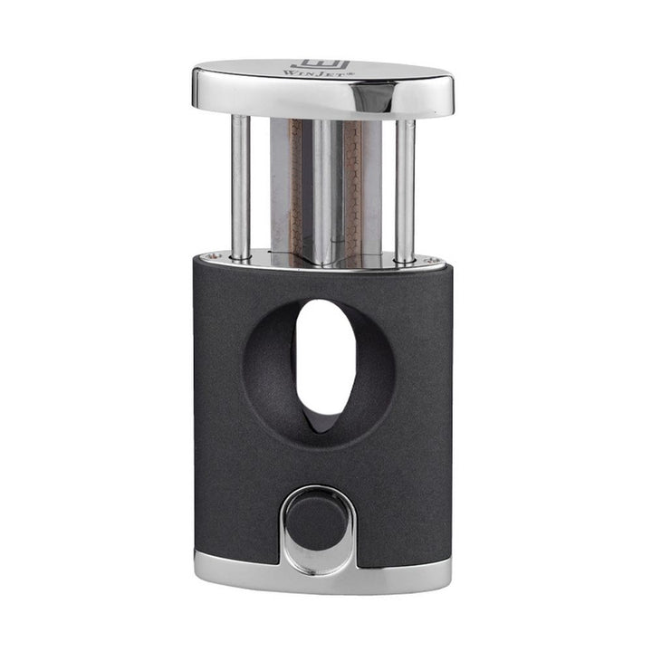 Winjet Cigar Cutter V Cut Grey Chrome - Cigar Klipper fra Winjet hos The Prince Webshop