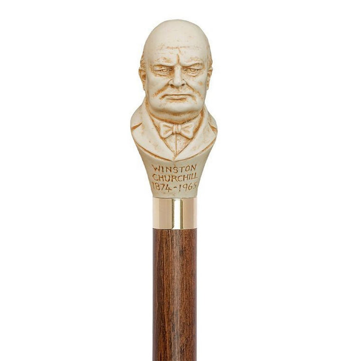 Unik Spadserestok i Brun Ahorn med Winston Churchill Knop - Spaderestok fra Charles Buyers & Co Ltd hos The Prince Webshop