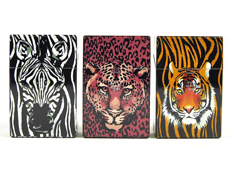 3 Safari Cigaretboxe - 21 King Size - 3 Designs - Cigaret Etui fra Excellent hos The Prince Webshop