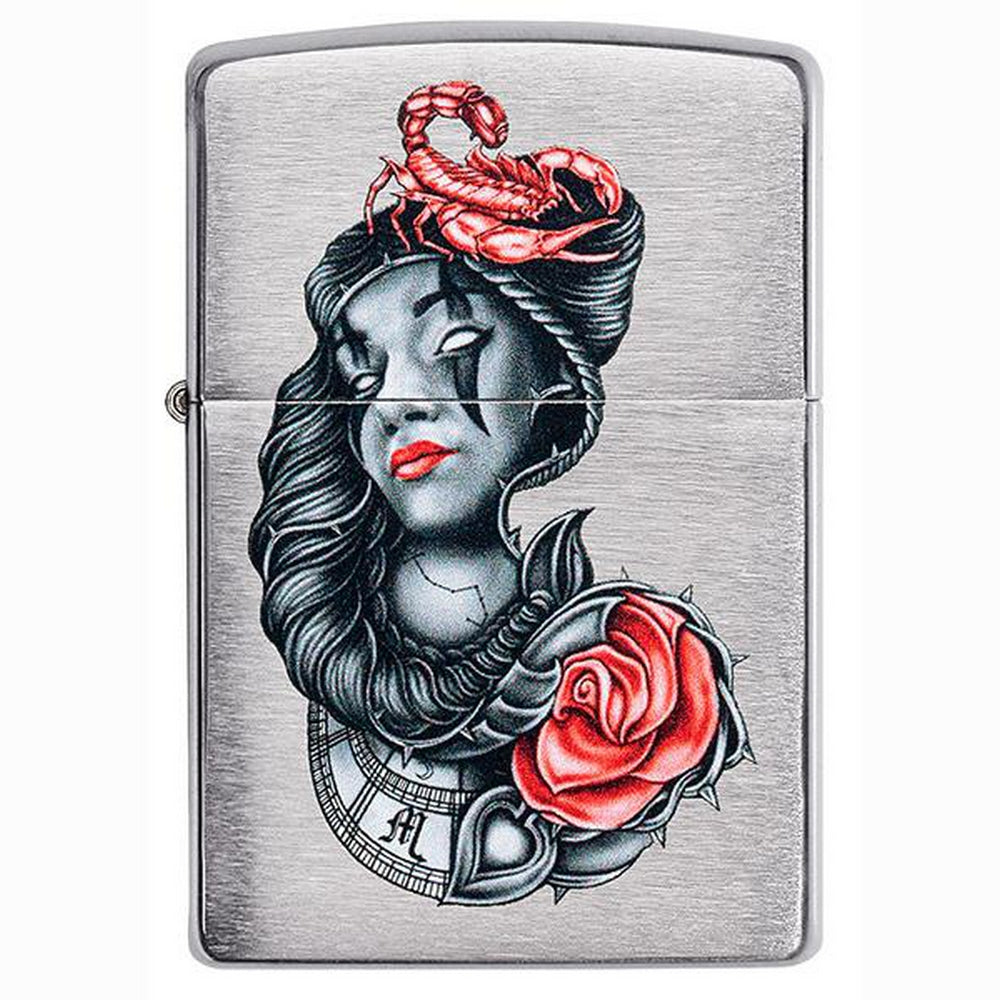 Original Zippo Lighter - Stylized Tattoo Design - Zippo Lighter fra Zippo hos The Prince Webshop