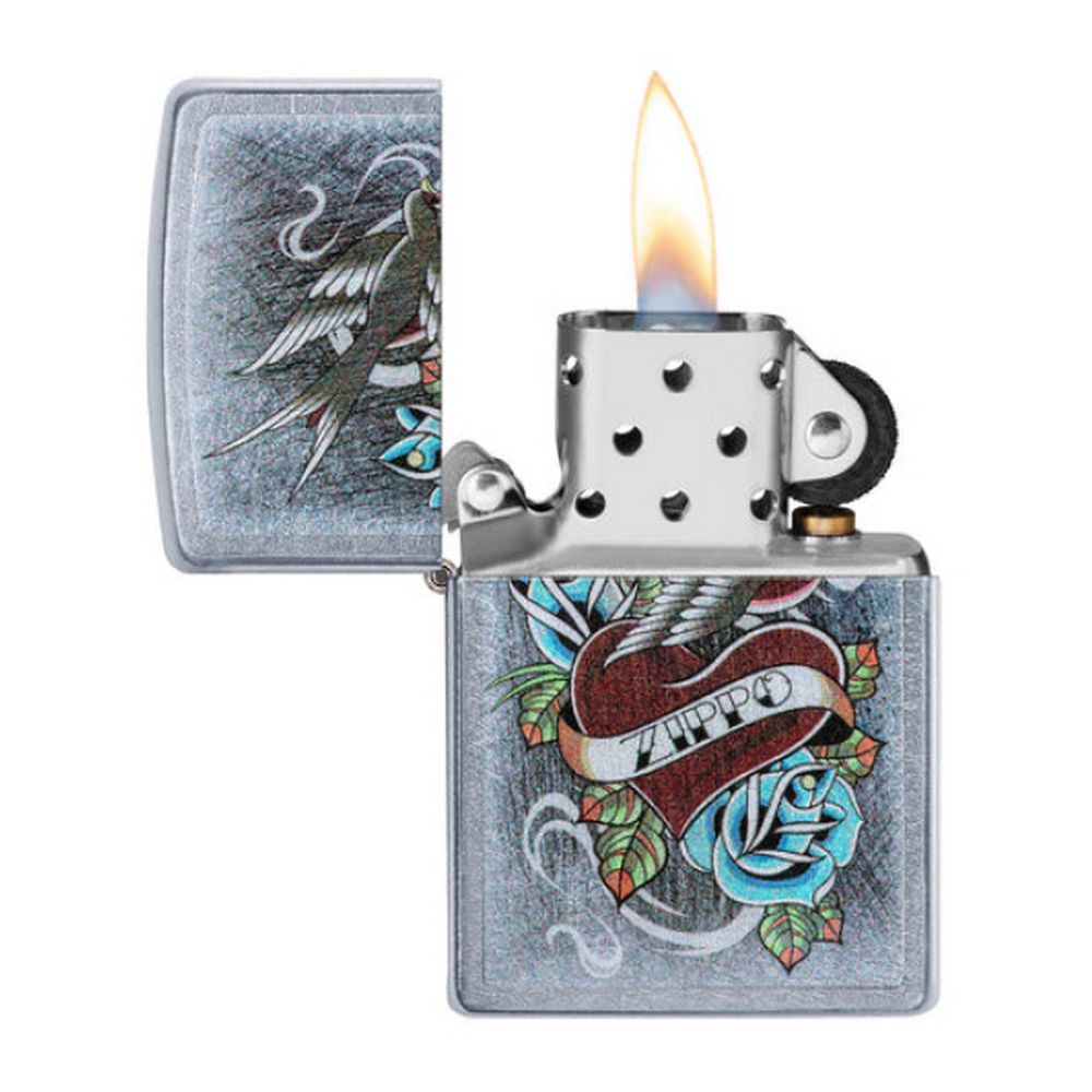 Original Zippo Lighter - Vintage Tattoo Design - Zippo Lighter fra Zippo hos The Prince Webshop