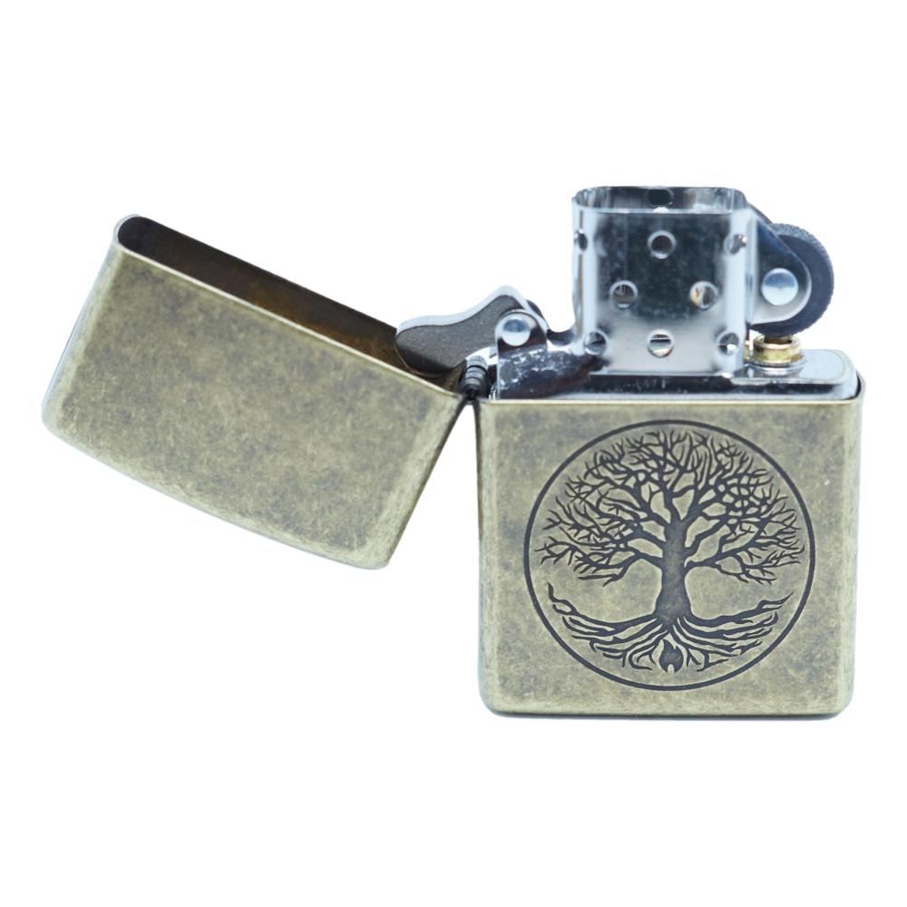 Zippo Lighter Tree of Life - Antique Brass - Zippo Lighter fra Zippo hos The Prince Webshop