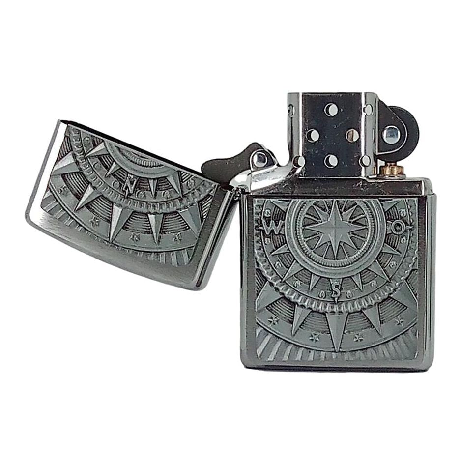 Compass Nautic Emblem Zippo Lighter - Zippo Lighter fra Zippo hos The Prince Webshop