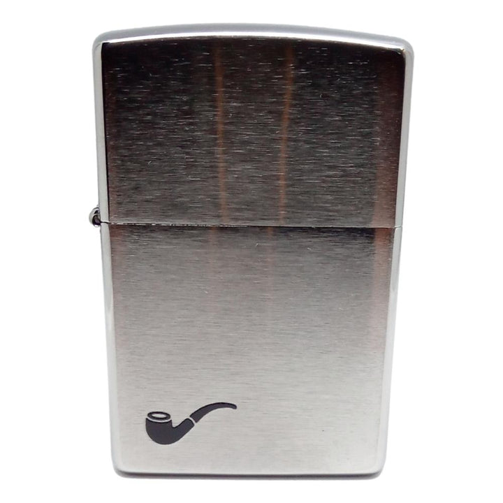 Original Zippo Pibe Lighter - Børstet Chrom - Zippo Lighter fra Zippo hos The Prince Webshop